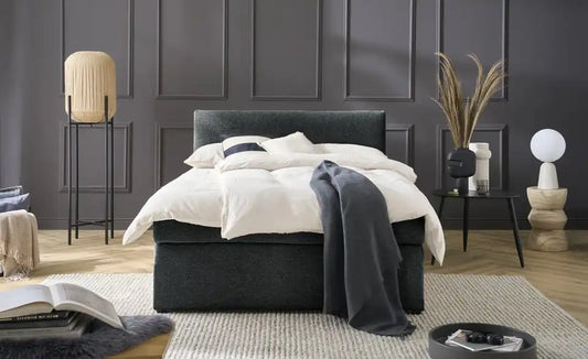Boxspringbett mit Matratze und Topper, H3 Duke