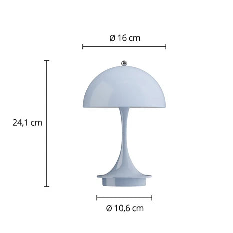 Louis Poulsen Panthella PORTABLE 160 V3, opal hellblau
