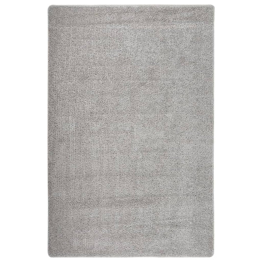 vidaXL Shaggy-Teppich Hellgrau 200x290 cm Rutschfest